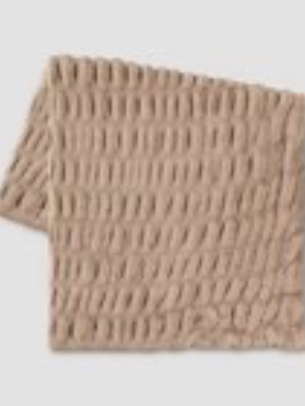 50"x60" Ruched Faux Rabbit Fur Throw Blanket Neutral Threshold New